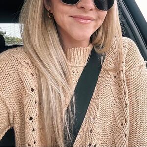 Free people yellow/ Beige Knit Sweater